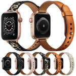 14mm 情侶風格皮革替換錶帶，適用於 Apple Watch 系列，7 41mm / 6 & SE & 5 & 4 40mm / 3 & 2 & 1 38mm，7 45mm / 6 & SE & 5 & 4 44mm / 3 & 2 & 1 42mm