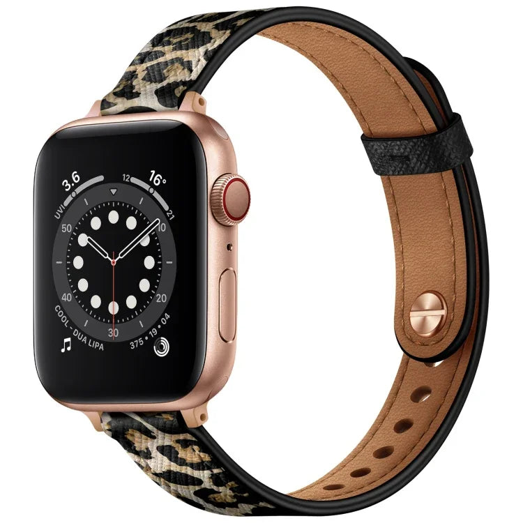 14mm 情侶風格皮革替換錶帶，適用於 Apple Watch 系列，7 41mm / 6 & SE & 5 & 4 40mm / 3 & 2 & 1 38mm，7 45mm / 6 & SE & 5 & 4 44mm / 3 & 2 & 1 42mm