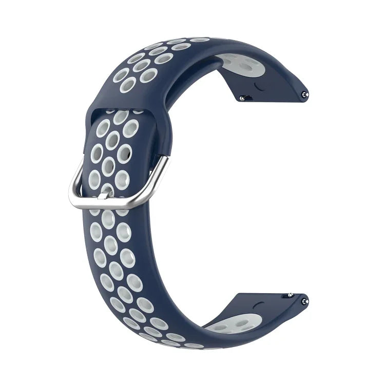 雙色矽膠替換錶帶，適用於 Samsung Galaxy Watch4 Classic 46mm