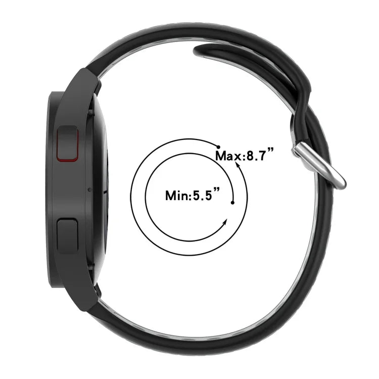 雙色矽膠替換錶帶，適用於 Samsung Galaxy Watch4 Classic 46mm