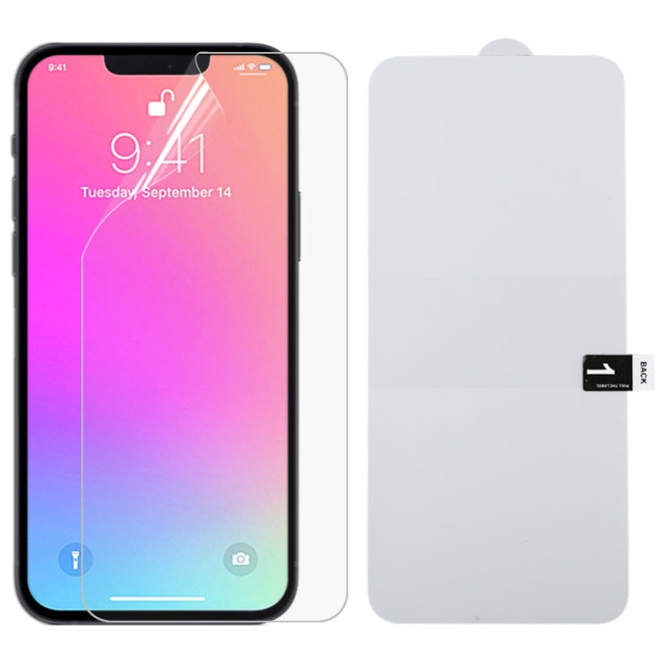 iPhone 17e / 16e / 14 / 13 / 13 Pro 全螢幕防爆水凝膜，適用於 iPhone 13 Pro Max（1 片）、iPhone 17e / 16e / 14 / 13 / 13 Pro（1 片）、iPhone 13 mini（1 片）