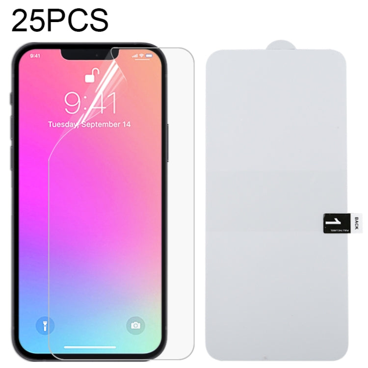 25 片 iPhone 16e / 13 / 13 Pro / 14 全螢幕防爆水凝膜，適用於 iPhone 13 Pro Max（25 片）、iPhone 16e / 13 / 13 Pro（25 片）、iPhone 13 mini（25 片）