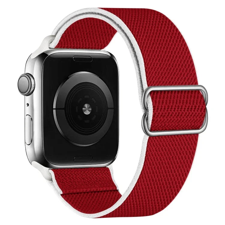 高彈性尼龍替換錶帶，適用於 Apple Watch 系列，7 41mm / 6 & SE & 5 & 4 40mm / 3 & 2 & 1 38mm，7 45mm / 6 & SE & 5 & 4 44mm / 3 & 2 & 1 42mm