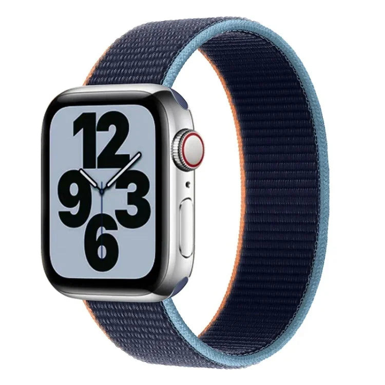 單圈尼龍替換錶帶，尺寸：S 135mm，適用於 Apple Watch 系列 6 & SE & 5 & 4 40mm / 3 & 2 & 1 38mm，S 135mm 40mm / 38mm