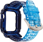 漸層 TPU 一體成型錶帶保護殼，適用於 Apple Watch 系列 9 / 8 / 7 45mm / 6 / 5 / 4 / Watch SE 44mm / Watch 42mm，適用於 Apple Watch 系列 9 / 8 / 7 45mm / 6 / 5 / 4 / Watch SE 44mm / Watch 42mm