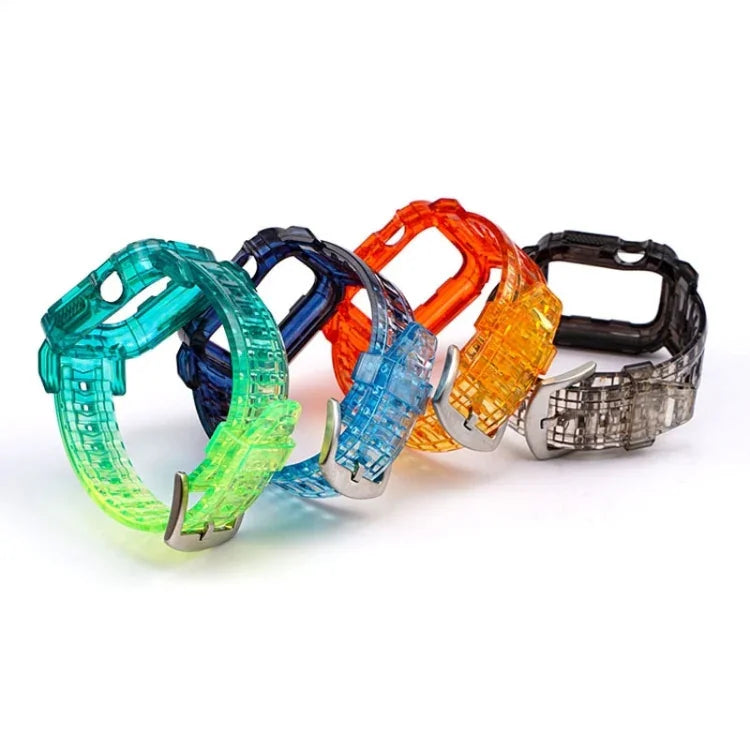 漸層 TPU 一體成型錶帶保護殼，適用於 Apple Watch 系列 9 / 8 / 7 45mm / 6 / 5 / 4 / Watch SE 44mm / Watch 42mm，適用於 Apple Watch 系列 9 / 8 / 7 45mm / 6 / 5 / 4 / Watch SE 44mm / Watch 42mm