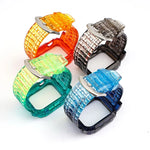 漸層 TPU 一體成型錶帶保護殼，適用於 Apple Watch 系列 9 / 8 / 7 45mm / 6 / 5 / 4 / Watch SE 44mm / Watch 42mm，適用於 Apple Watch 系列 9 / 8 / 7 45mm / 6 / 5 / 4 / Watch SE 44mm / Watch 42mm