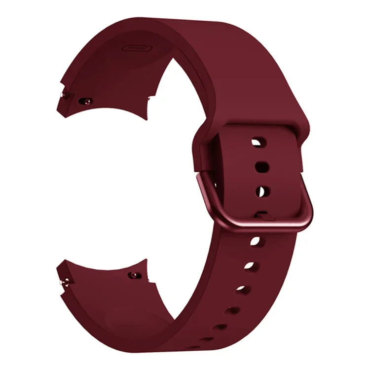 通用矽膠彩色扣環替換錶帶，適用於 Samsung Galaxy Watch4 40mm，適用於 Samsung Galaxy Watch4 44mm，適用於 Samsung Galaxy Watch4 Classic 42mm，適用於 Samsung Galaxy Watch4 Classic 46mm