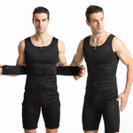 氯丁橡膠男士運動塑身背心腰部塑形束腹，S、M、L、XL、XXL、XXXL