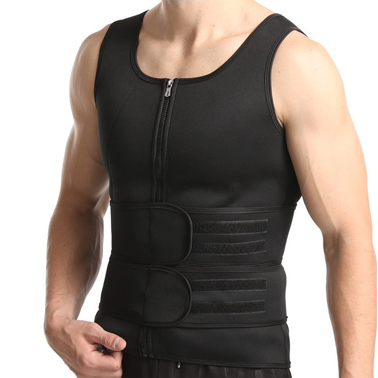 氯丁橡膠男士運動塑身背心腰部塑形束腹，S、M、L、XL、XXL、XXXL