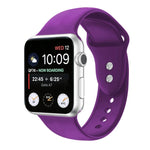 雙釘矽膠替換錶帶，適用於蘋果手錶系列，7 45mm / 6 & SE & 5 & 4 44mm / 3 & 2 & 1 42mm，7 41mm / 6 & SE & 5 & 4 40mm / 3 & 2 & 1 38mm