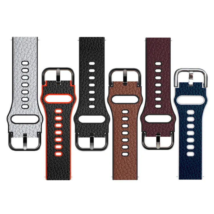 Two-layer Cowhide Leather Replacement Strap Watchband, 20mm, 22mm