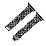 五珠鑽石鋼替換錶帶，適用於蘋果手錶系列，7 41mm / 6 & SE & 5 & 4 40mm / 3 & 2 & 1 38mm，7 45mm / 6 & SE & 5 & 4 44mm / 3 & 2 & 1 42mm