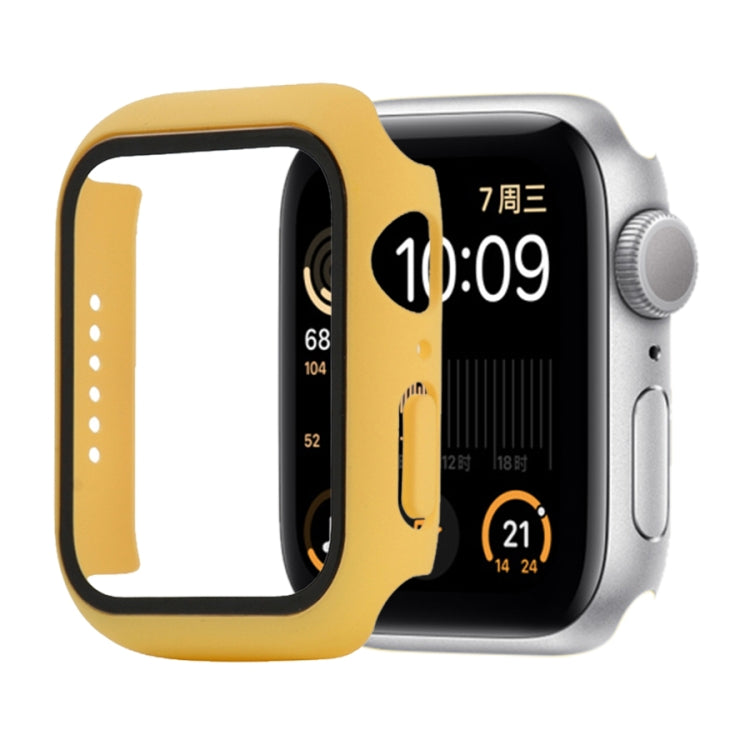 防震 PC+鋼化玻璃保護殼，附包裝紙箱，適用於 Apple Watch 44mm（橙色），適用於 Apple Watch Series 6 / 5 / 4 / Watch SE 44mm，適用於 Apple Watch Series 6 & SE & 5 & 4 44mm，適用於 Apple Watch Series 3 & 2 & 1 42mm