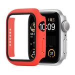 防震 PC+鋼化玻璃保護殼，附包裝紙箱，適用於 Apple Watch 44mm（橙色），適用於 Apple Watch Series 6 / 5 / 4 / Watch SE 44mm，適用於 Apple Watch Series 6 & SE & 5 & 4 44mm，適用於 Apple Watch Series 3 & 2 & 1 42mm