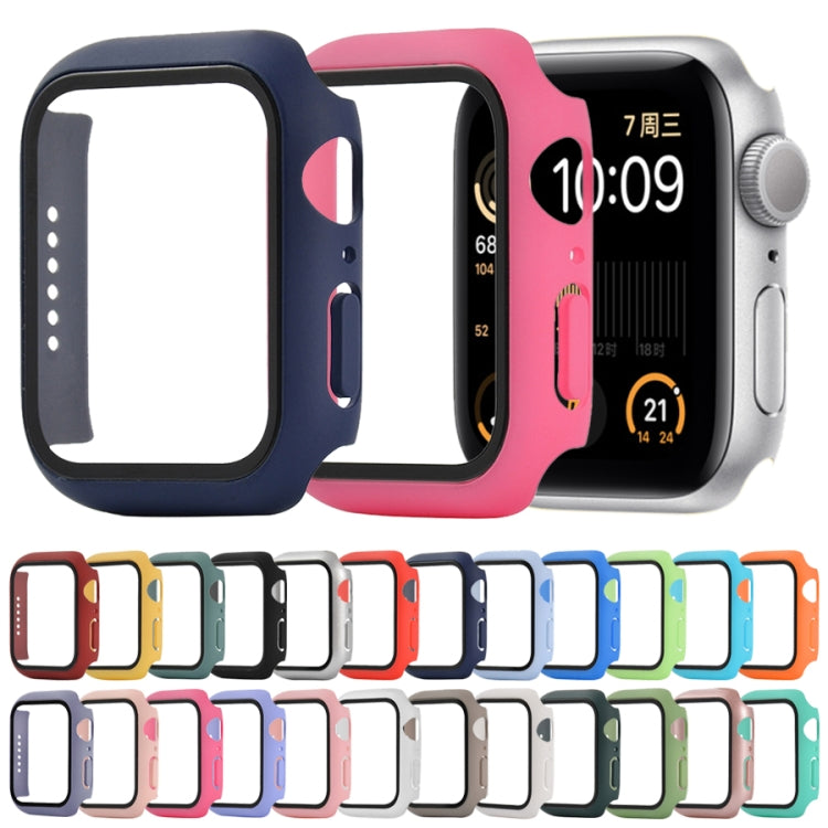 防震 PC+鋼化玻璃保護殼，附包裝紙箱，適用於 Apple Watch 44mm（橙色），適用於 Apple Watch Series 6 / 5 / 4 / Watch SE 44mm，適用於 Apple Watch Series 6 & SE & 5 & 4 44mm，適用於 Apple Watch Series 3 & 2 & 1 42mm