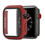 防震 PC+鋼化玻璃保護殼，附包裝紙箱，適用於 Apple Watch 44mm（橙色），適用於 Apple Watch Series 6 / 5 / 4 / Watch SE 44mm，適用於 Apple Watch Series 6 & SE & 5 & 4 44mm，適用於 Apple Watch Series 3 & 2 & 1 42mm
