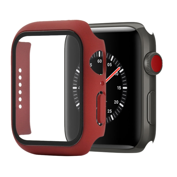 防震 PC+鋼化玻璃保護殼，附包裝紙箱，適用於 Apple Watch 44mm（橙色），適用於 Apple Watch Series 6 / 5 / 4 / Watch SE 44mm，適用於 Apple Watch Series 6 & SE & 5 & 4 44mm，適用於 Apple Watch Series 3 & 2 & 1 42mm