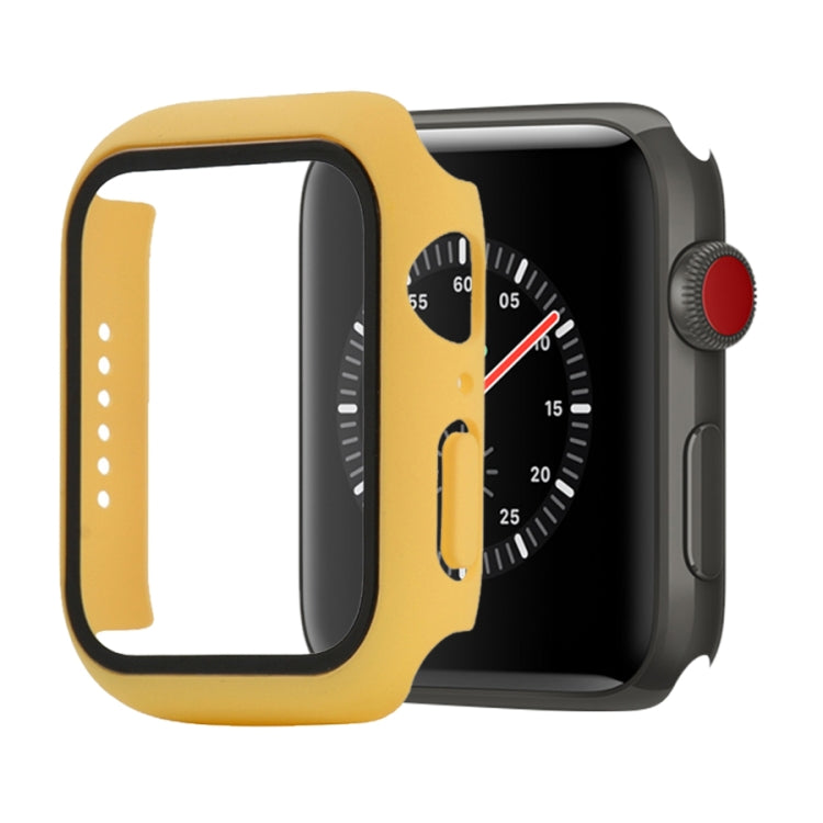 防震 PC+鋼化玻璃保護殼，附包裝紙箱，適用於 Apple Watch 44mm（橙色），適用於 Apple Watch Series 6 / 5 / 4 / Watch SE 44mm，適用於 Apple Watch Series 6 & SE & 5 & 4 44mm，適用於 Apple Watch Series 3 & 2 & 1 42mm