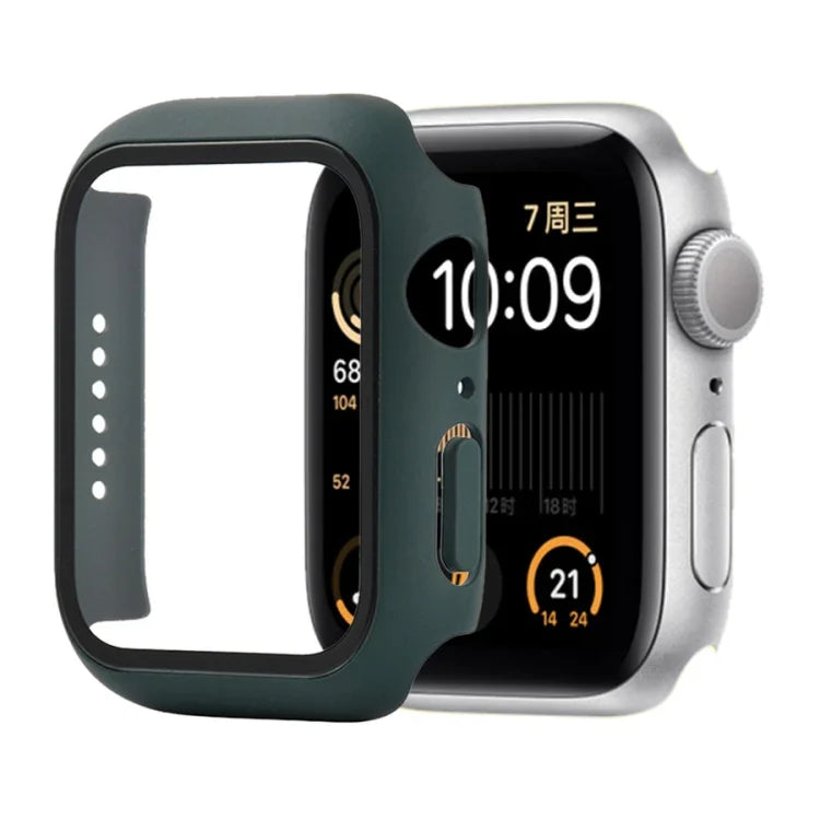 防震 PC+鋼化玻璃保護殼，附包裝紙箱，適用於 Apple Watch 44mm（橙色），Apple Watch 系列 6 / 5 / 4 / Watch SE 40mm，Apple Watch 系列 3 & 2 & 1 38mm