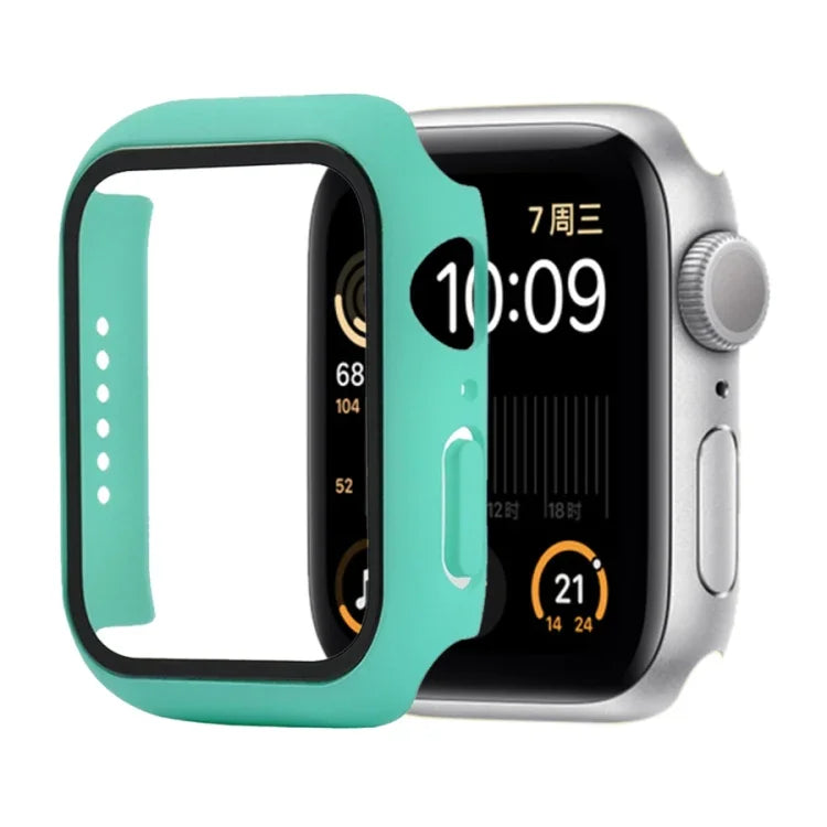 防震 PC+鋼化玻璃保護殼，附包裝紙箱，適用於 Apple Watch 44mm（橙色），Apple Watch 系列 6 / 5 / 4 / Watch SE 40mm，Apple Watch 系列 3 & 2 & 1 38mm
