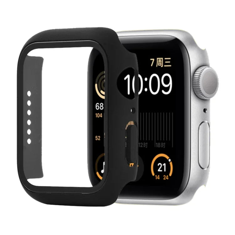 防震 PC+鋼化玻璃保護殼，附包裝紙箱，適用於 Apple Watch 44mm（橙色），Apple Watch 系列 6 / 5 / 4 / Watch SE 40mm，Apple Watch 系列 3 & 2 & 1 38mm