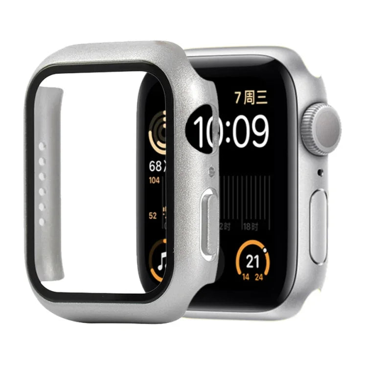 防震 PC+鋼化玻璃保護殼，附包裝紙箱，適用於 Apple Watch 44mm（橙色），Apple Watch 系列 6 / 5 / 4 / Watch SE 40mm，Apple Watch 系列 3 & 2 & 1 38mm