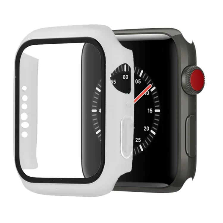 防震 PC+鋼化玻璃保護殼，附包裝紙箱，適用於 Apple Watch 44mm（橙色），Apple Watch 系列 6 / 5 / 4 / Watch SE 40mm，Apple Watch 系列 3 & 2 & 1 38mm