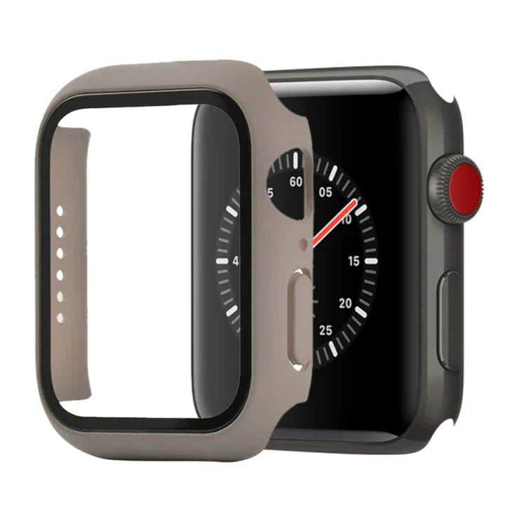 防震 PC+鋼化玻璃保護殼，附包裝紙箱，適用於 Apple Watch 44mm（橙色），Apple Watch 系列 6 / 5 / 4 / Watch SE 40mm，Apple Watch 系列 3 & 2 & 1 38mm