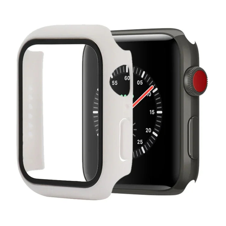 防震 PC+鋼化玻璃保護殼，附包裝紙箱，適用於 Apple Watch 44mm（橙色），Apple Watch 系列 6 / 5 / 4 / Watch SE 40mm，Apple Watch 系列 3 & 2 & 1 38mm