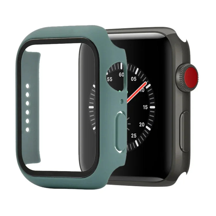 防震 PC+鋼化玻璃保護殼，附包裝紙箱，適用於 Apple Watch 44mm（橙色），Apple Watch 系列 6 / 5 / 4 / Watch SE 40mm，Apple Watch 系列 3 & 2 & 1 38mm