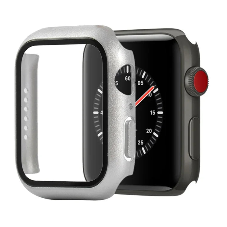 防震 PC+鋼化玻璃保護殼，附包裝紙箱，適用於 Apple Watch 44mm（橙色），Apple Watch 系列 6 / 5 / 4 / Watch SE 40mm，Apple Watch 系列 3 & 2 & 1 38mm