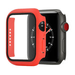 防震 PC+鋼化玻璃保護殼，附包裝紙箱，適用於 Apple Watch 44mm（橙色），Apple Watch 系列 6 / 5 / 4 / Watch SE 40mm，Apple Watch 系列 3 & 2 & 1 38mm