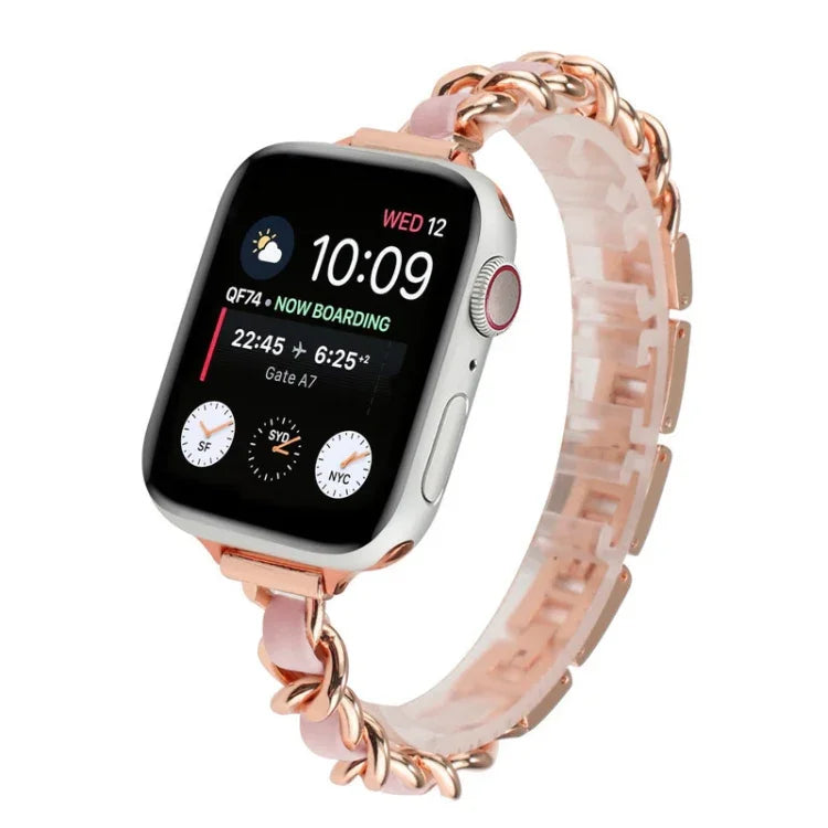 單排金屬替換錶帶，適用於 Apple Watch Series，7 41mm / 6 & SE & 5 & 4 40mm / 3 & 2 & 1 38mm，7 45mm / 6 & SE & 5 & 4 44mm / 3 & 2 & 1 42mm