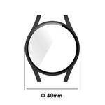 PC 保護殼附鋼化玻璃膜，適用於 Samsung Galaxy Watch4 40mm，適用於 Samsung Galaxy Watch4 44mm