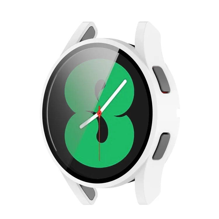 PC 保護殼附鋼化玻璃膜，適用於 Samsung Galaxy Watch4 40mm，適用於 Samsung Galaxy Watch4 44mm