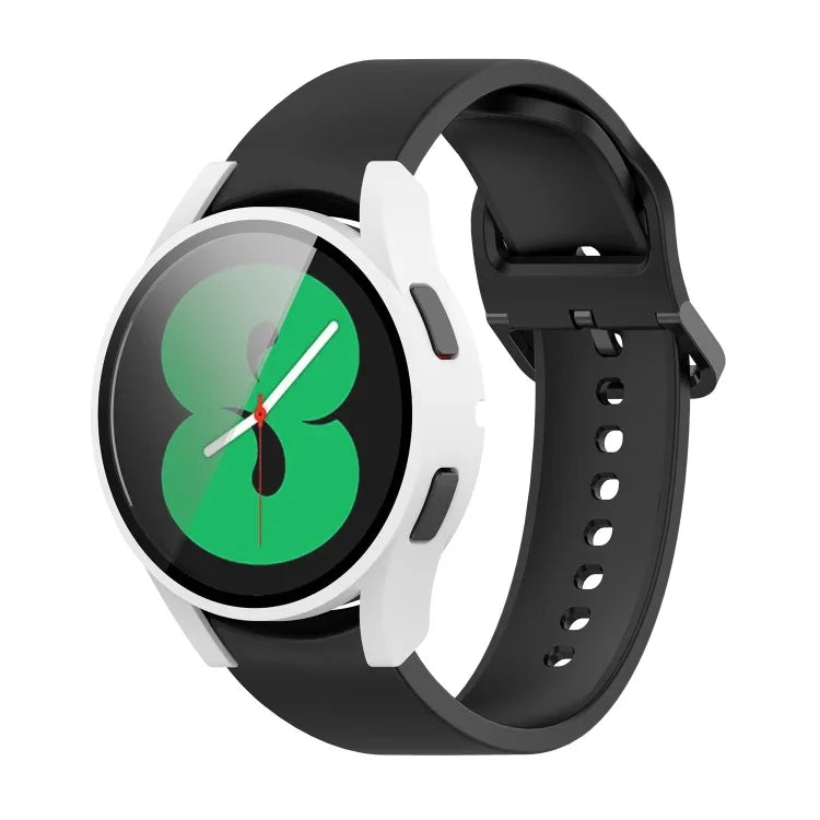 PC 保護殼附鋼化玻璃膜，適用於 Samsung Galaxy Watch4 40mm，適用於 Samsung Galaxy Watch4 44mm