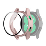 PC 保護殼附鋼化玻璃膜，適用於 Samsung Galaxy Watch4 40mm，適用於 Samsung Galaxy Watch4 44mm