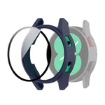 PC 保護殼附鋼化玻璃膜，適用於 Samsung Galaxy Watch4 40mm，適用於 Samsung Galaxy Watch4 44mm