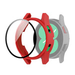PC 保護殼附鋼化玻璃膜，適用於 Samsung Galaxy Watch4 40mm，適用於 Samsung Galaxy Watch4 44mm