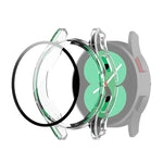 PC 保護殼附鋼化玻璃膜，適用於 Samsung Galaxy Watch4 40mm，適用於 Samsung Galaxy Watch4 44mm