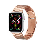 超薄三珠金屬替換錶帶，適用於 Apple Watch Series，7 41mm / 6 & SE & 5 & 4 40mm / 3 & 2 & 1 38mm，7 45mm / 6 & SE & 5 & 4 44mm / 3 & 2 & 1 42mm
