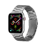 超薄三珠金屬替換錶帶，適用於 Apple Watch Series，7 41mm / 6 & SE & 5 & 4 40mm / 3 & 2 & 1 38mm，7 45mm / 6 & SE & 5 & 4 44mm / 3 & 2 & 1 42mm