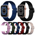 可調節菱形紋理彈性替換錶帶，適用於 Apple Watch Series，7 41mm / 6 & SE & 5 & 4 40mm / 3 & 2 & 1 38mm，7 45mm / 6 & SE & 5 & 4 44mm / 3 & 2 & 1 42mm