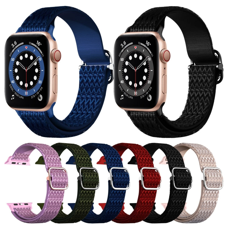 可調節菱形紋理彈性替換錶帶，適用於 Apple Watch Series，7 41mm / 6 & SE & 5 & 4 40mm / 3 & 2 & 1 38mm，7 45mm / 6 & SE & 5 & 4 44mm / 3 & 2 & 1 42mm