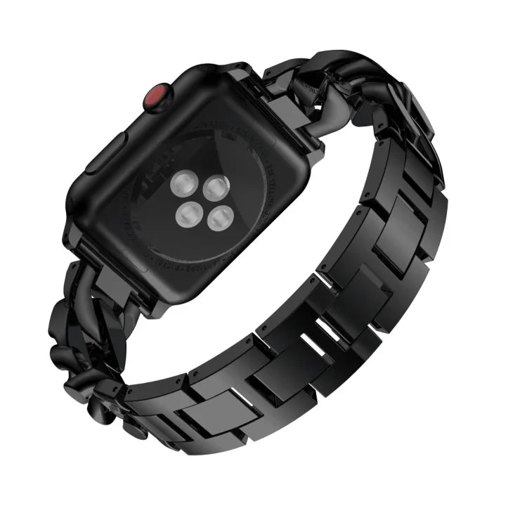 單排牛仔鑽石合金錶帶，適用於 Apple Watch Series 8&7 41mm / SE 2&6&SE&5&4 40mm / 3&2&1 38mm，適用於 Apple Watch Series 8&7 45mm / SE 2&6&SE&5&4 44mm / 3&2&1 42mm