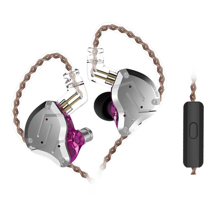 KZ ZS10 Pro 10 單元環鐵遊戲入耳有線耳機，ZS10 Pro 麥克風版（主播藍）、ZS10 Pro 麥克風版（耀金）、ZS10 Pro 麥克風版（紫色）、ZS10 Pro 麥克風版（鑽石藍）、ZS10 Pro 標準版（黑色）