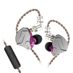 KZ ZSN Pro 環鐵混合驅動金屬入耳有線耳機，ZSN 標準版（灰色）、ZSN 標準版（藍色）、ZSN 標準版（紫色）、ZSN 麥克風版（灰色）、ZSN 麥克風版（藍色）、ZSN 麥克風版（紫色）