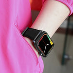 油蠟真皮錶帶，適用於 Apple Watch Series 8&7 41mm / SE 2&6&SE&5&4 40mm / 3&2&1 38mm，適用於 Apple Watch Series 7 41mm / 6 & SE & 5 & 4 40mm / 3 & 2 & 1 38mm