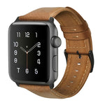 油蠟真皮錶帶，適用於 Apple Watch Series 8&7 41mm / SE 2&6&SE&5&4 40mm / 3&2&1 38mm，適用於 Apple Watch Series 7 41mm / 6 & SE & 5 & 4 40mm / 3 & 2 & 1 38mm